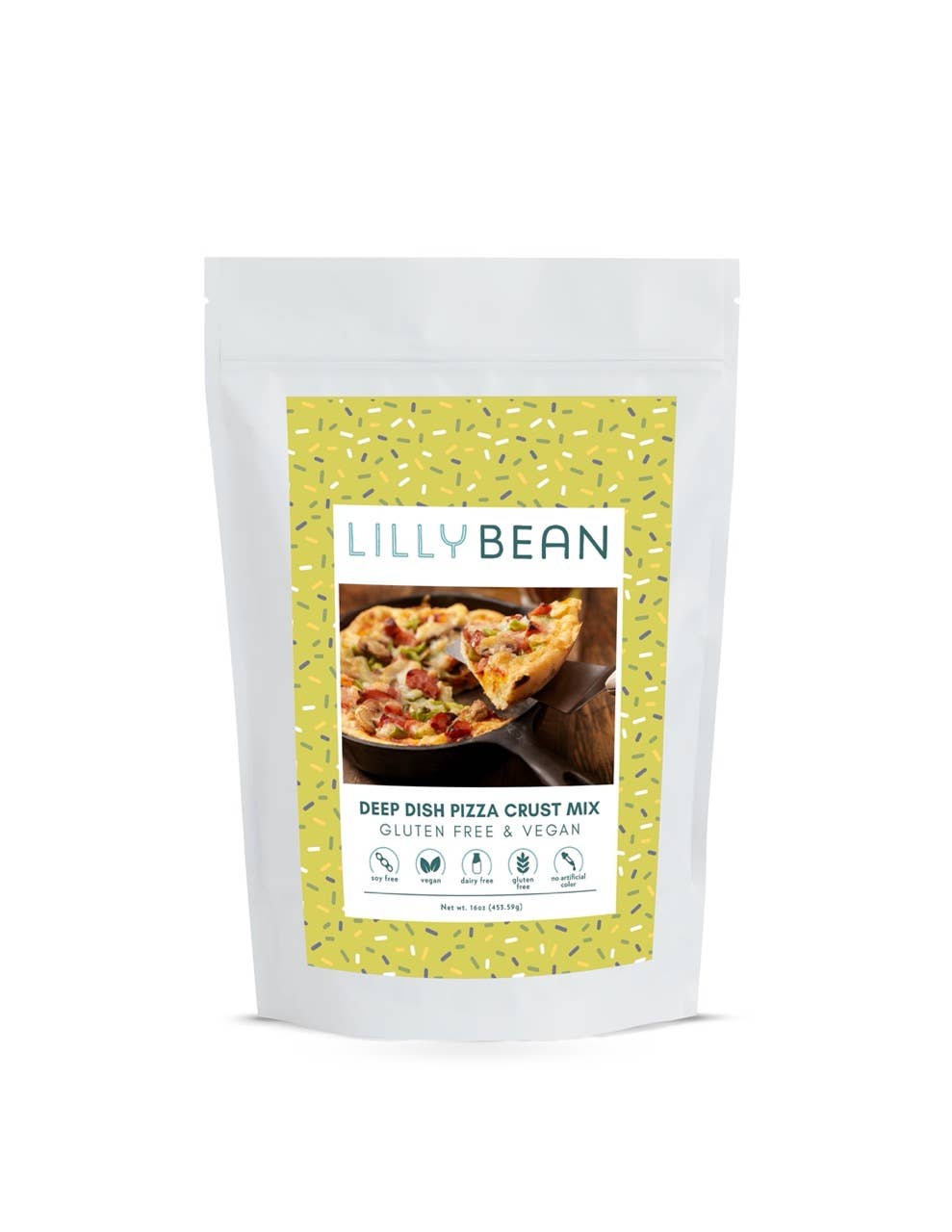 Gluten Free Deep Dish Pizza Crust Mix by LillyBean Baking – vegan, allergen-free