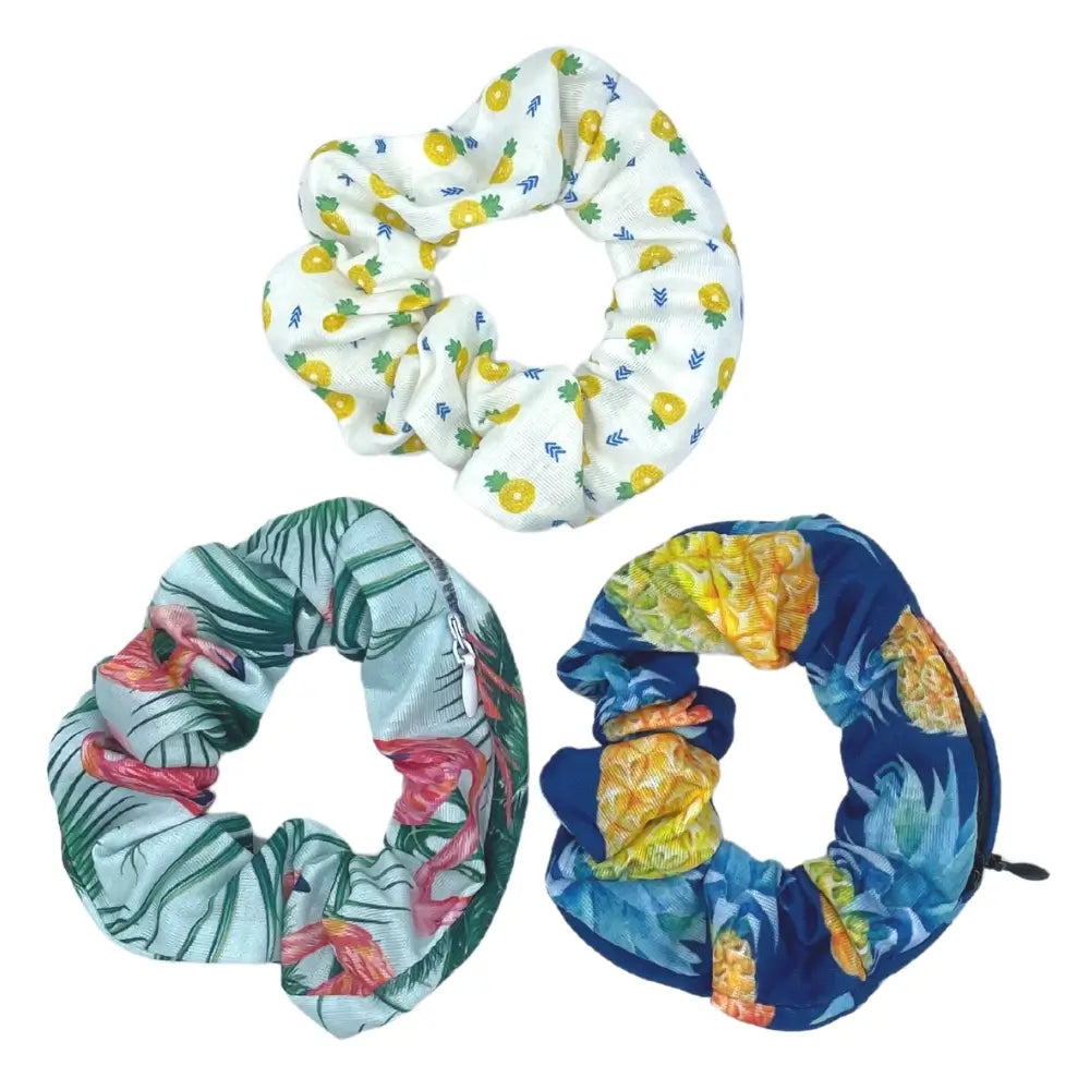 21 Pineapple's Zipper Scrunchies | Sudha's Emporium