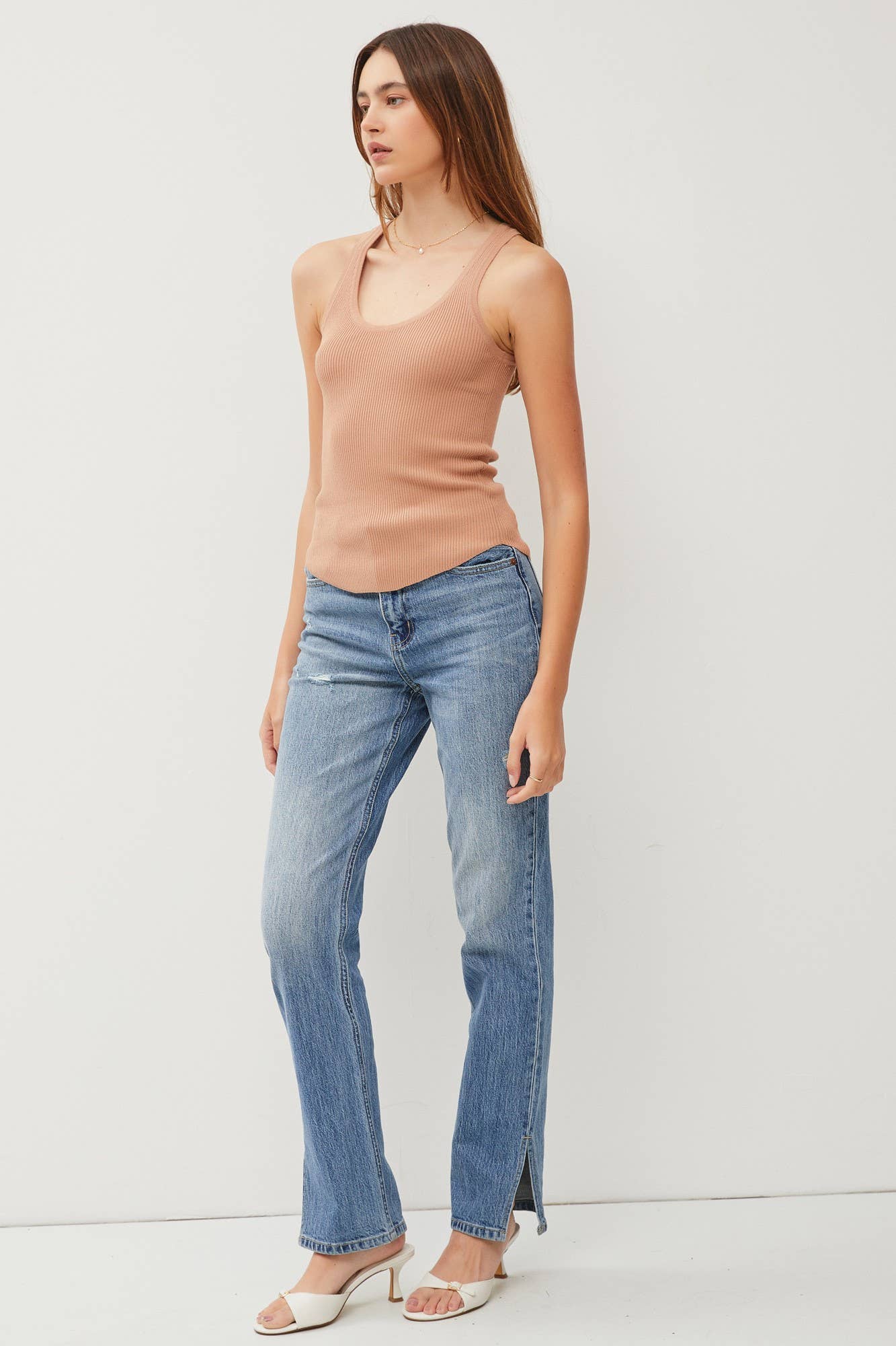 Ribbed Tank Top - Full Length View | Versatile Everyday Essential