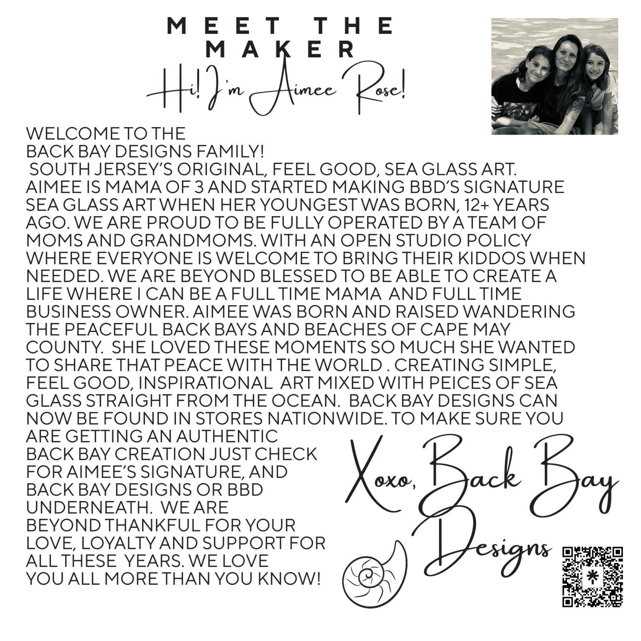 Daughter Sea Glass Art - Full Art View | Original Back Bay Designs