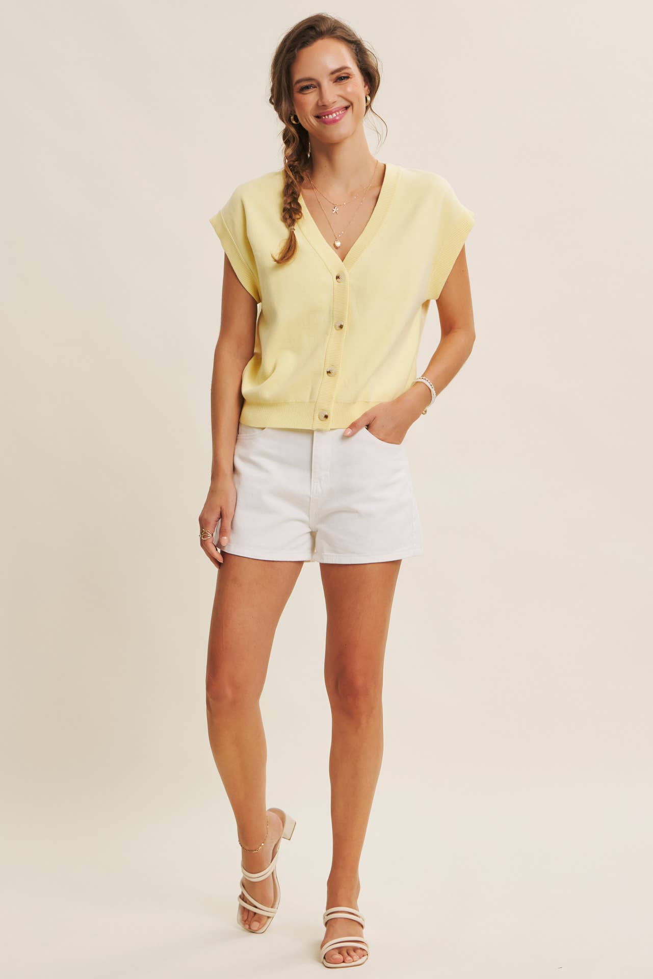 Cotton Sweater Vest - Close-Up of Knit Texture | Soft Cotton