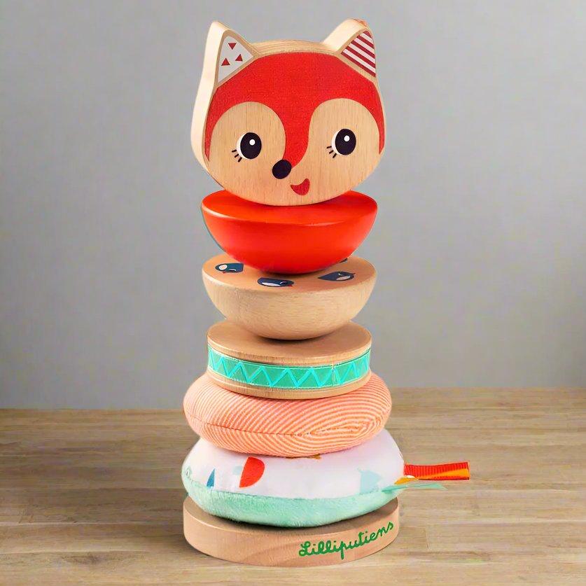 Alice Stacking Pyramid by Janod - Toddler Stacking Pyramid Toy