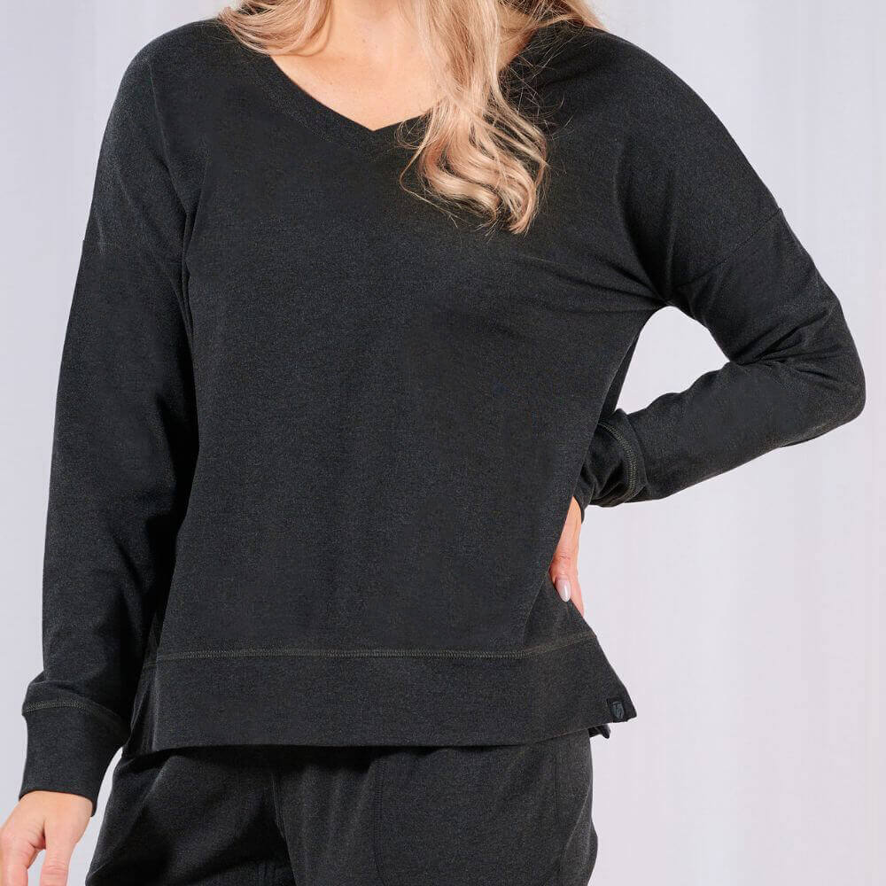Another view of Black Soft Collection Pullover - Soft Lounge Pullover
