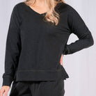 Another view of Black Soft Collection Pullover - Soft Lounge Pullover
