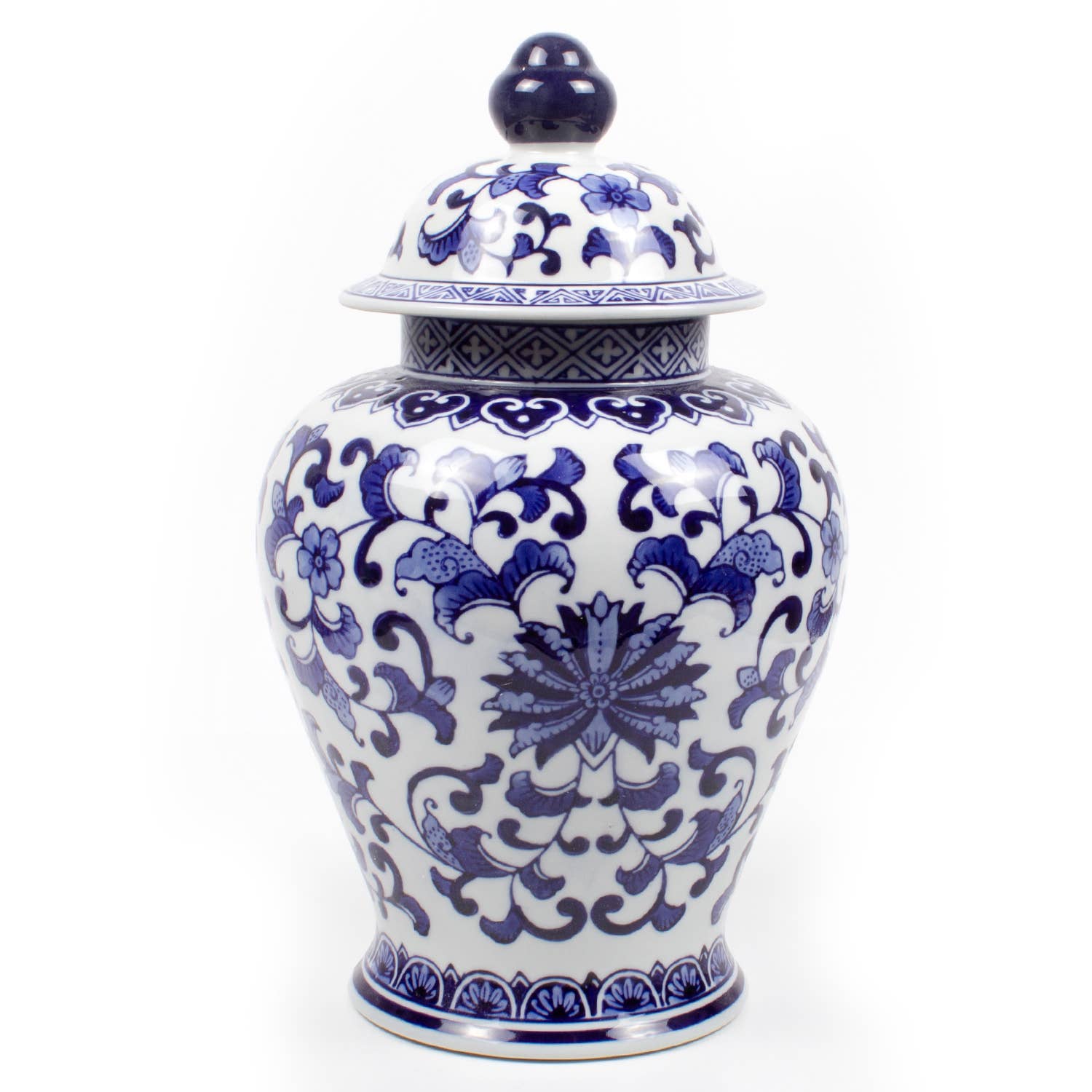 Blue Chinoiserie Ginger Jar by 8 Oak Lane - Extra Large Porcelain Elegance