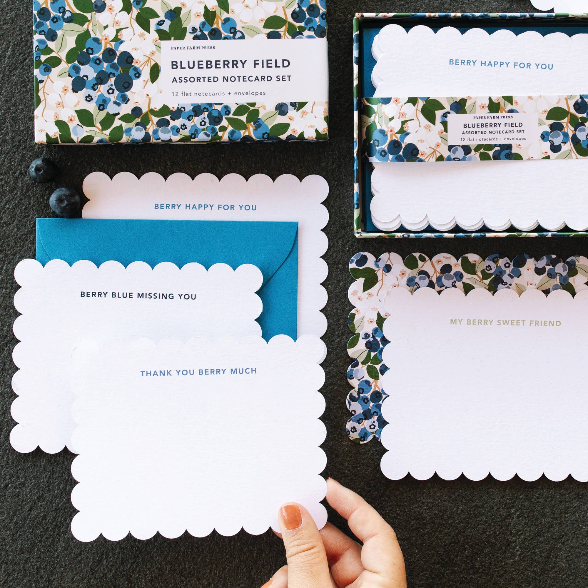 Blueberry Notecard Set by Paper Farm Press