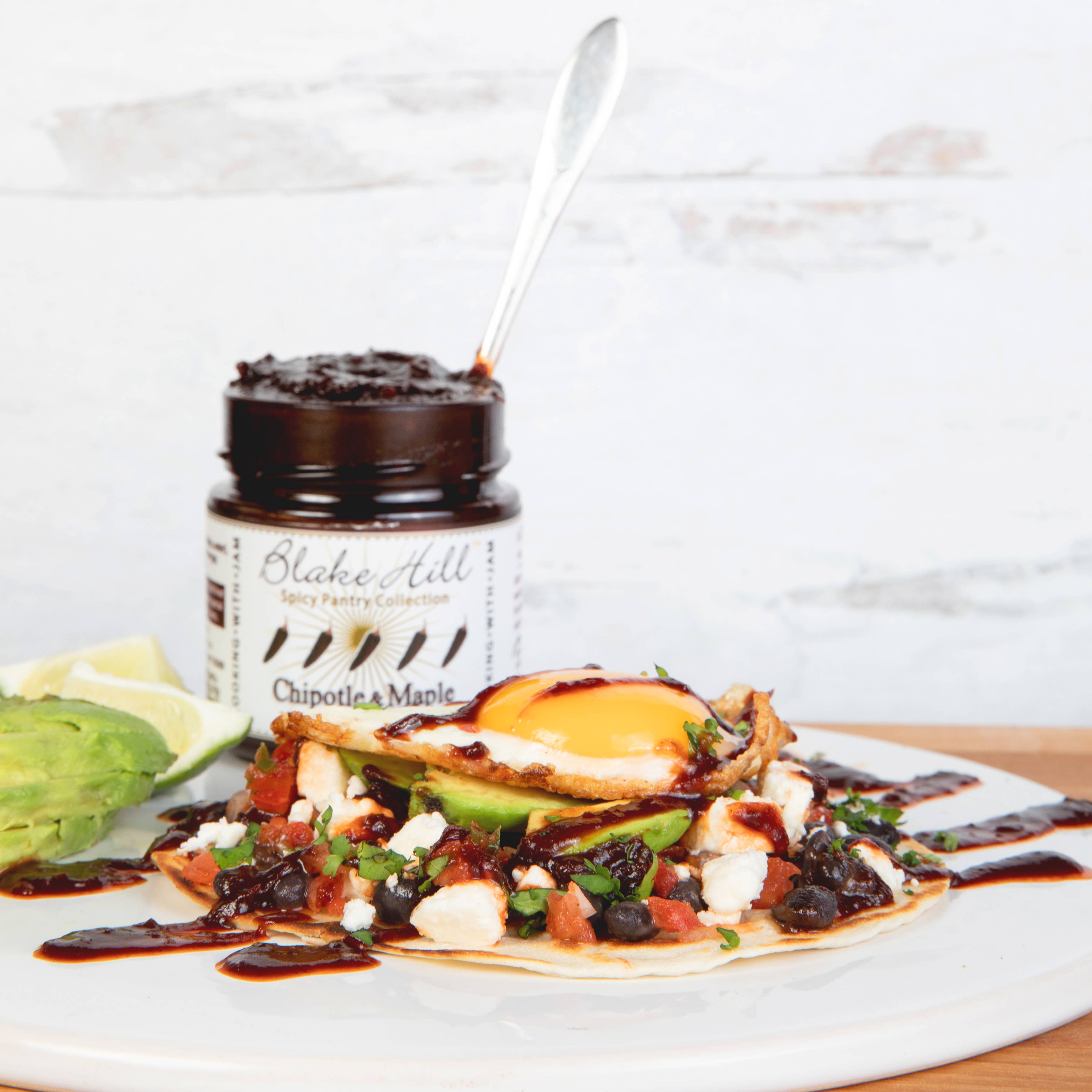 Tacos made with Chipotle Maple Chili Jam by Blake Hill Preserves – a gourmet spicy BBQ jam