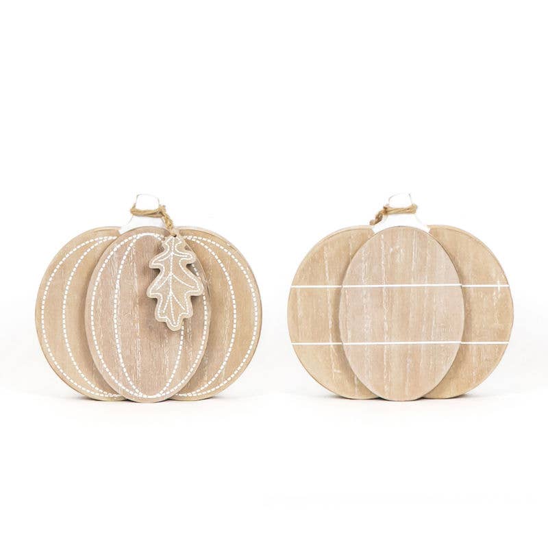 Wooden pumpkin decorations