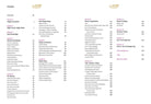 The table of contents page from inside Deepa's Secrets by Deepa Thomas – Healthy Indian Cookbook