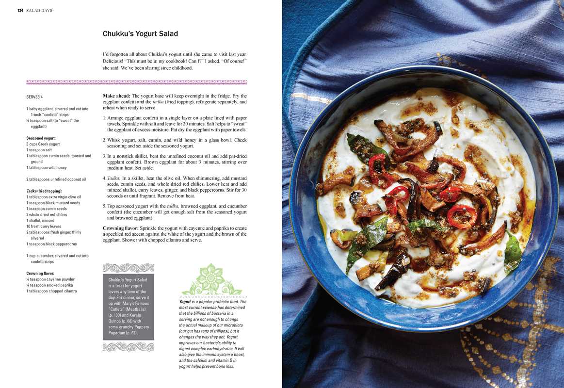 A sample recipe page from inside Deepa's Secrets by Deepa Thomas – Healthy Indian Cookbook