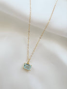 Everly Gold Filled Aquamarine Necklace by True by Kristy Jewelry