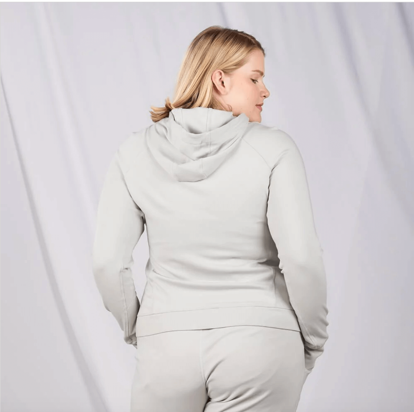 Bamboo Active Hoodie - Fog | Sudha's Emporium