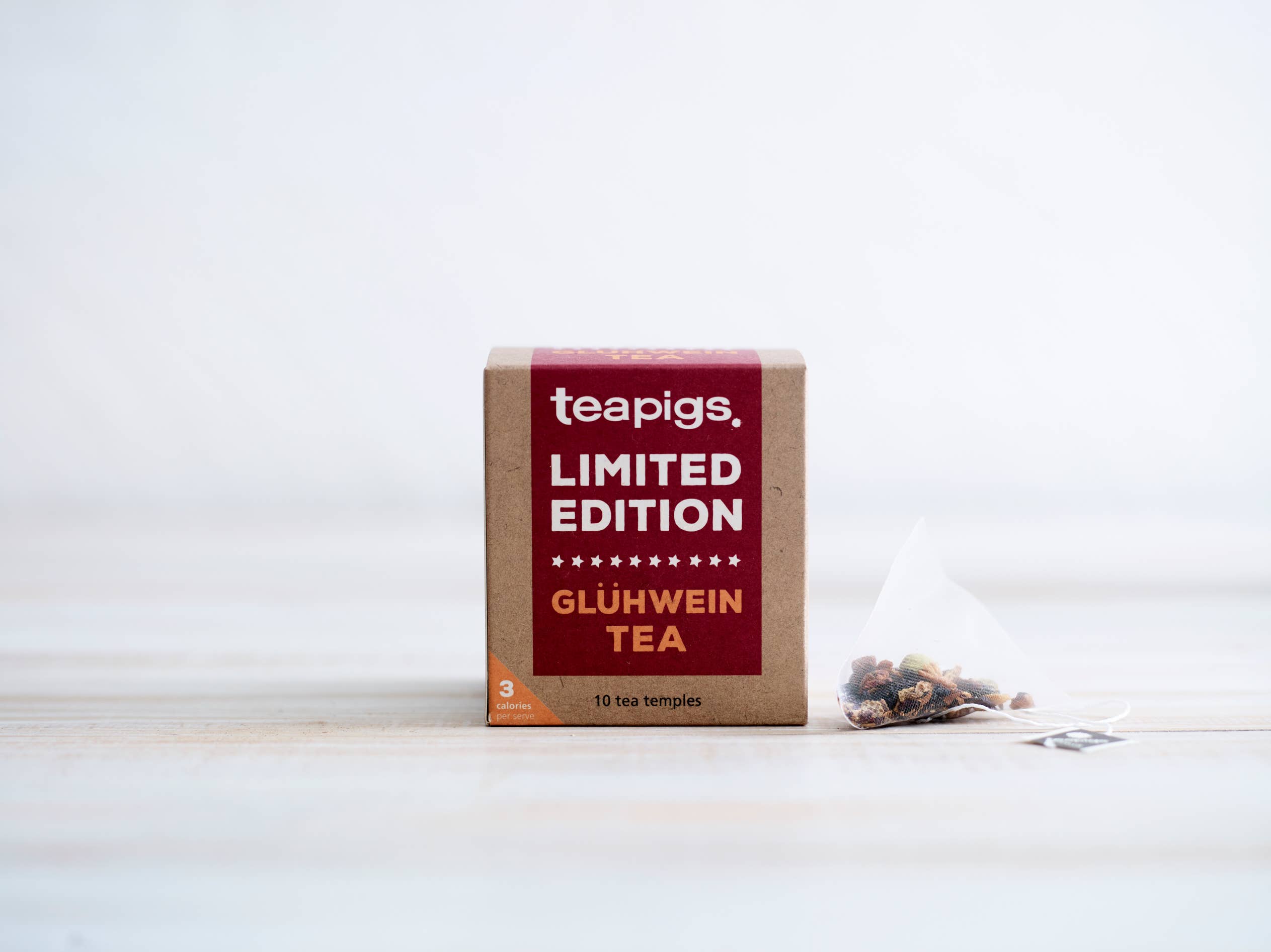 Box of teapigs Limited Edition Glöuhwein Tea on a white background