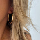 Close up view of Goldie 14k Gold Filled Hoop Earrings by True by Kristy – Hypoallergenic