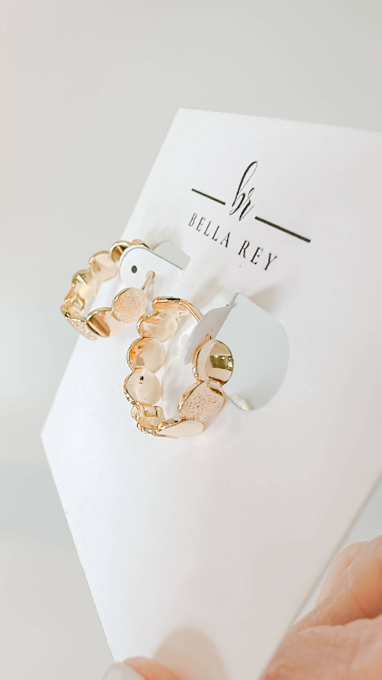 Grace Earrings by Bella Rey Jewelry — 18k Gold Plated Huggie Earrings