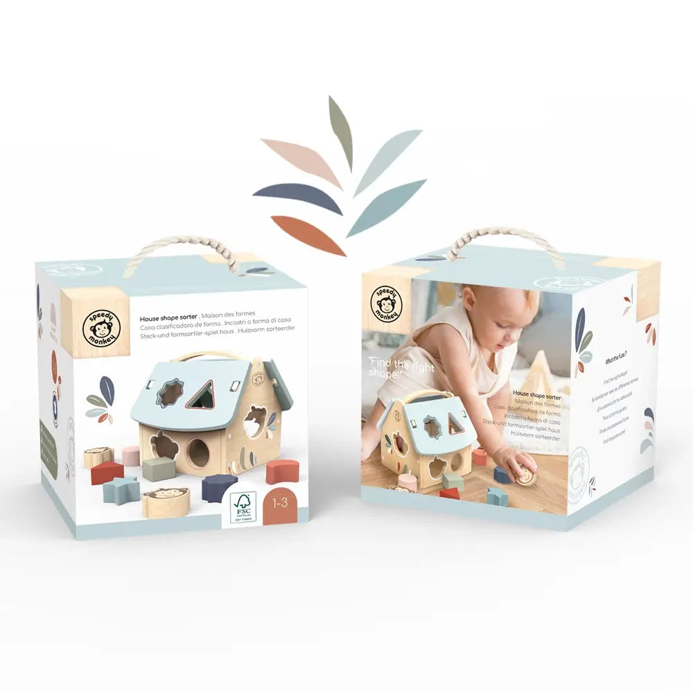 Packing of the House Shape Sorter by Speed Monkey - Wooden Shape Sorter Toy