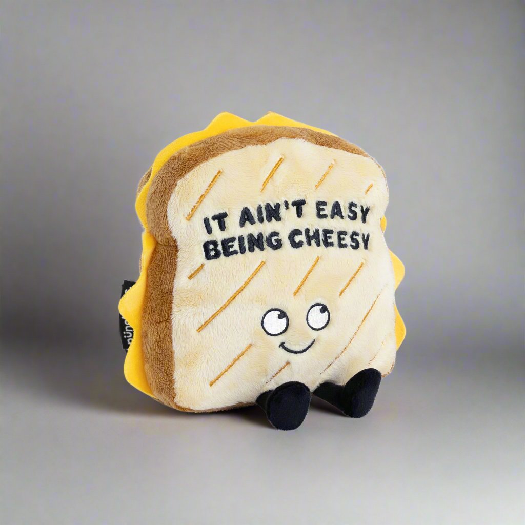It Aint Easy Being Cheesy Plush by Punchkins | Funny Grilled Cheese Plush