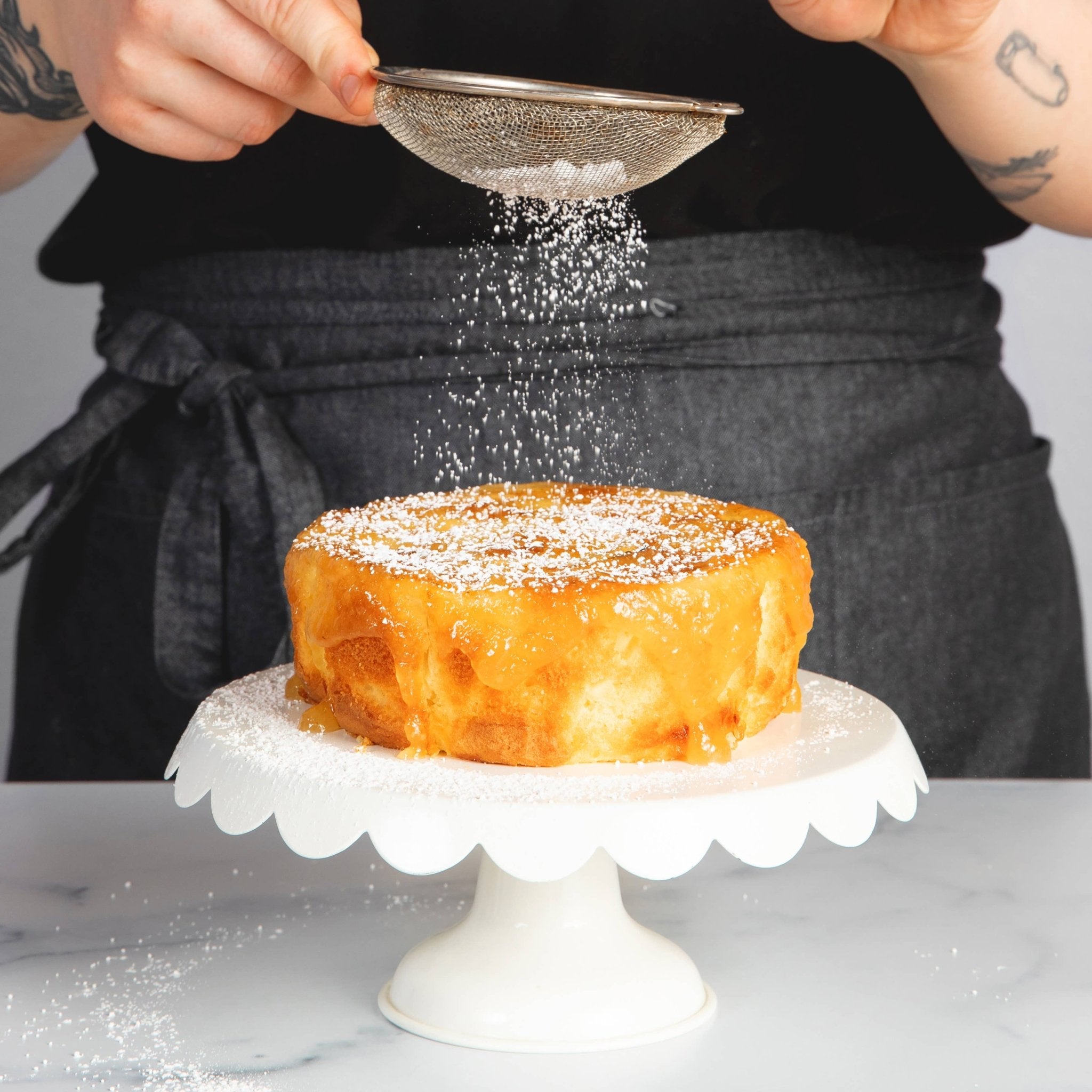 Lemon pound cake drizzled with Lemon Champagne Jam by Blake Hill Preserves – a gourmet Lisbon lemon preserve