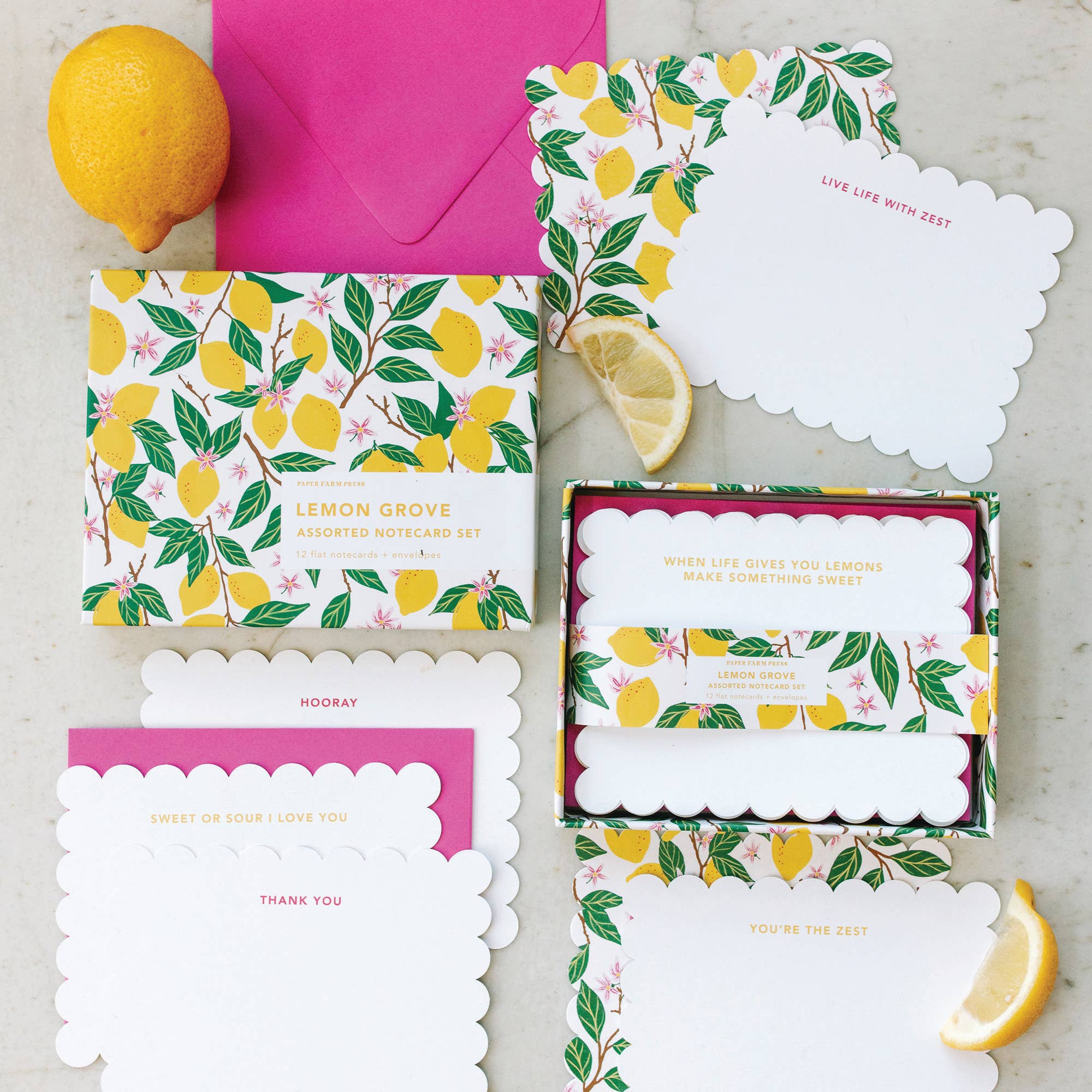 Lemon Notecard Set by Paper Farm Press