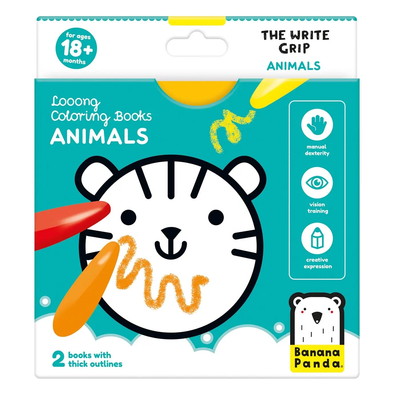 Looong Coloring Book Animals - Animal Coloring Book for Toddlers