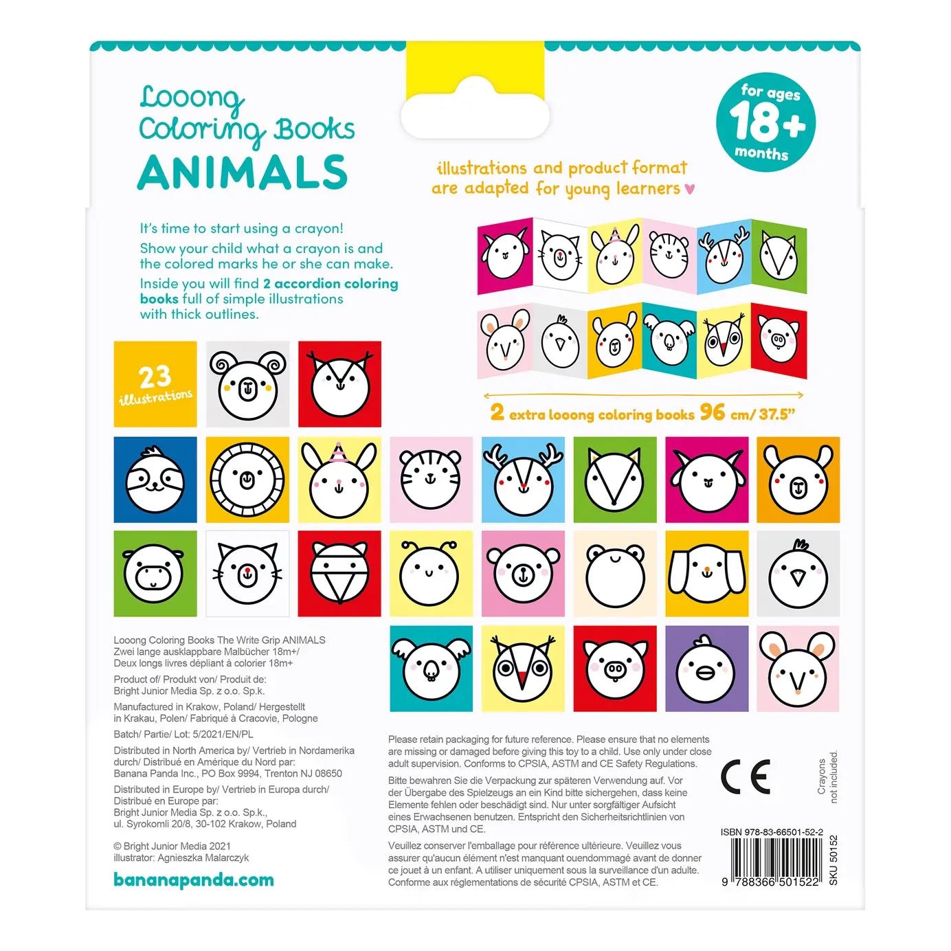 Another view of Looong Coloring Book Animals - Animal Coloring Book for Toddlers