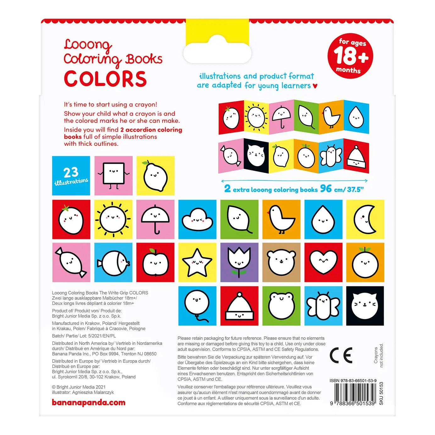 Another view of Looong Coloring Books Colors - Accordion Coloring Book for Toddlers