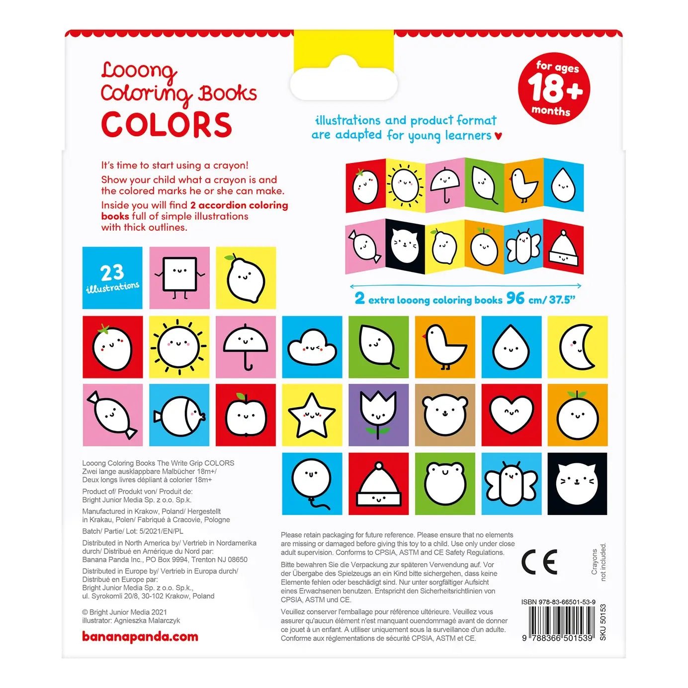 Another view of Looong Coloring Books Colors - Accordion Coloring Book for Toddlers
