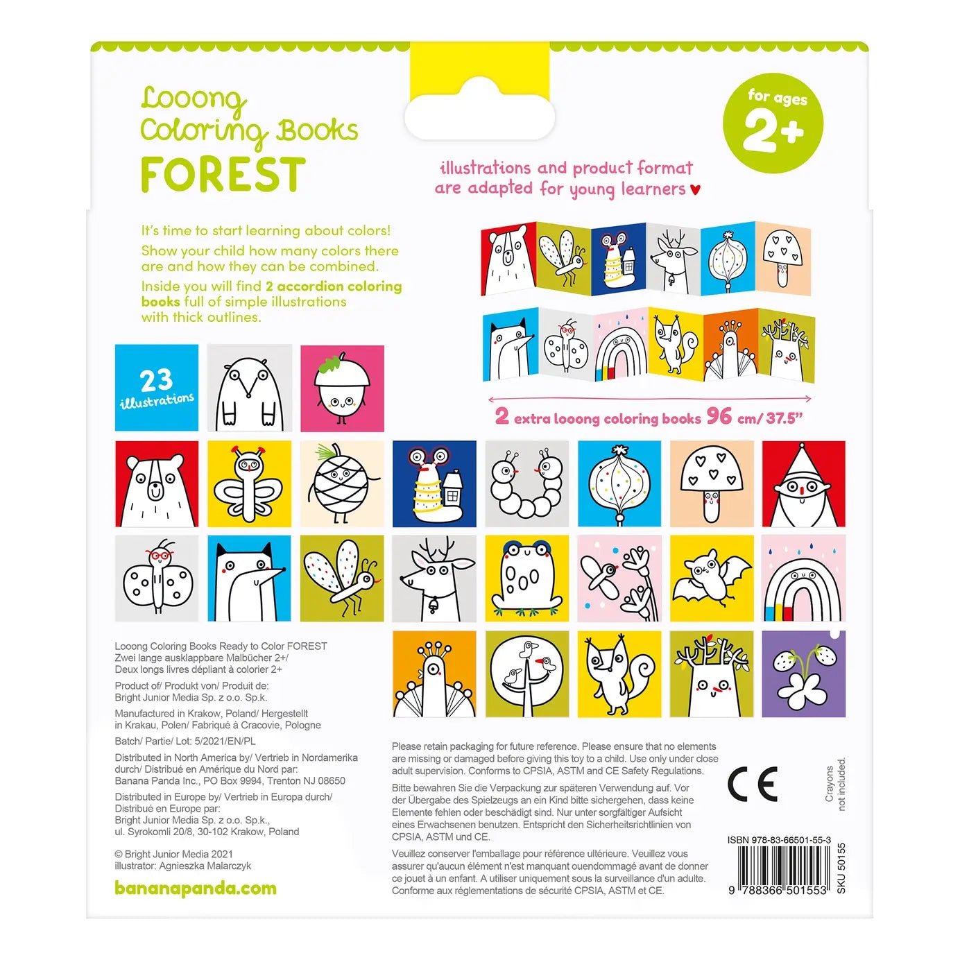 Another view of Looong Coloring Books Forest - Accordion Coloring Book for Toddlers