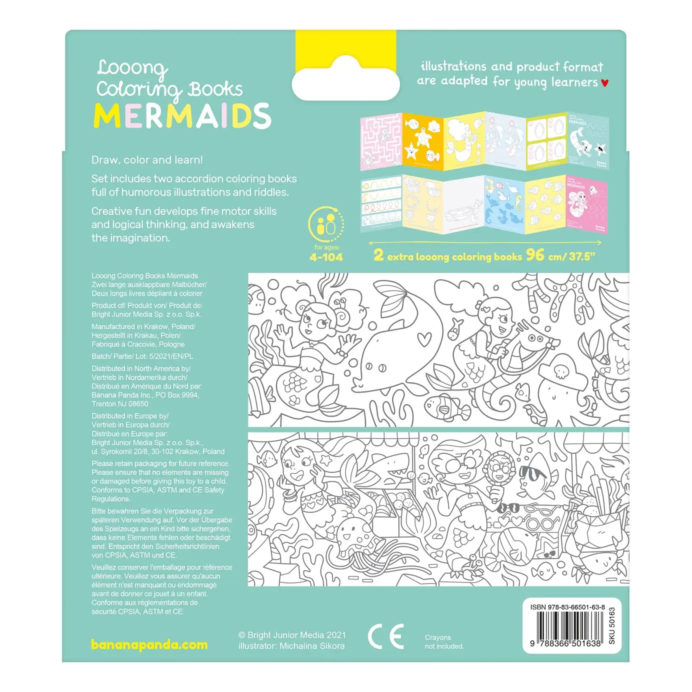 Another view of Looong Coloring Books Mermaids - Mermaid Coloring Book for Kids