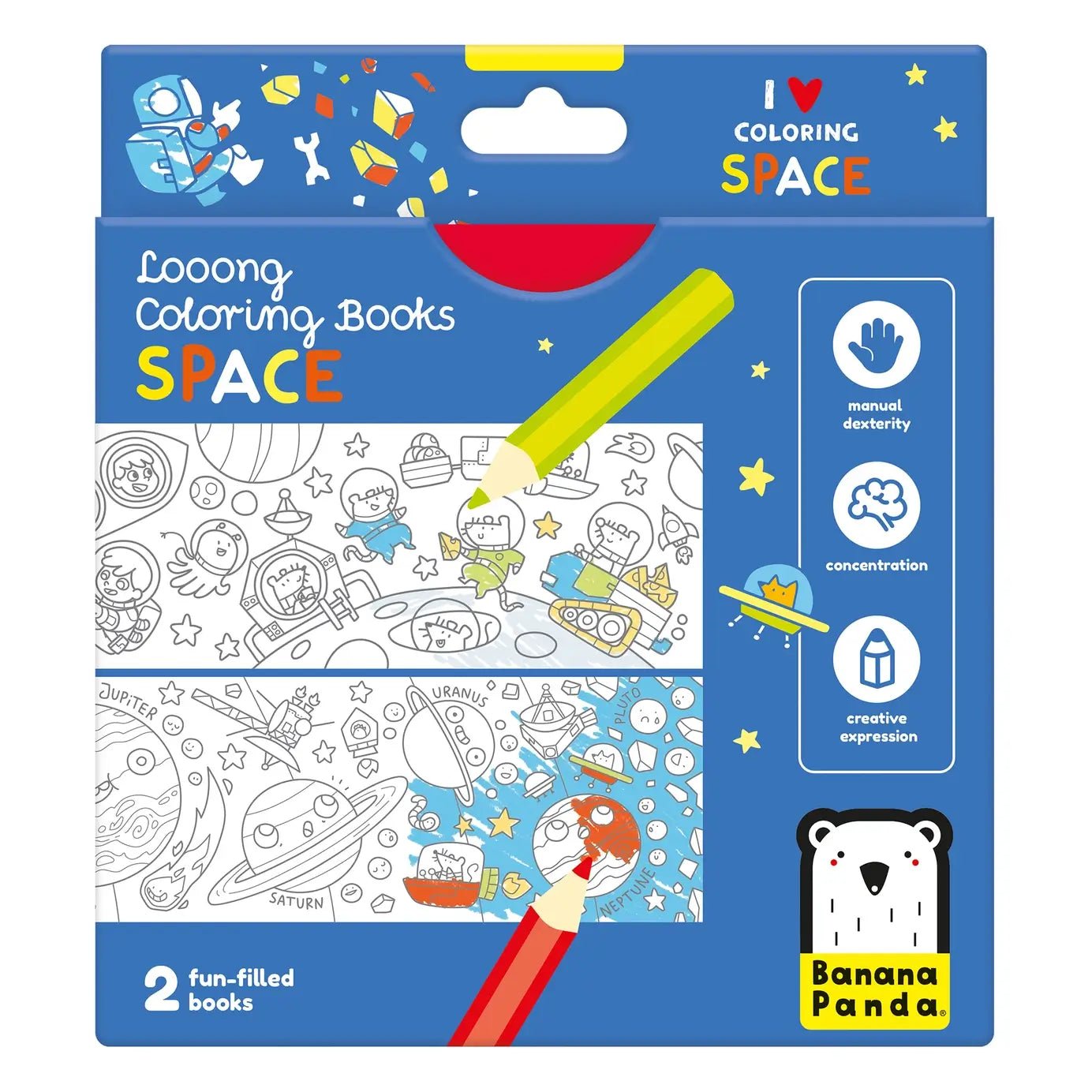Looong Coloring Books Space - Space Coloring Book for Kids