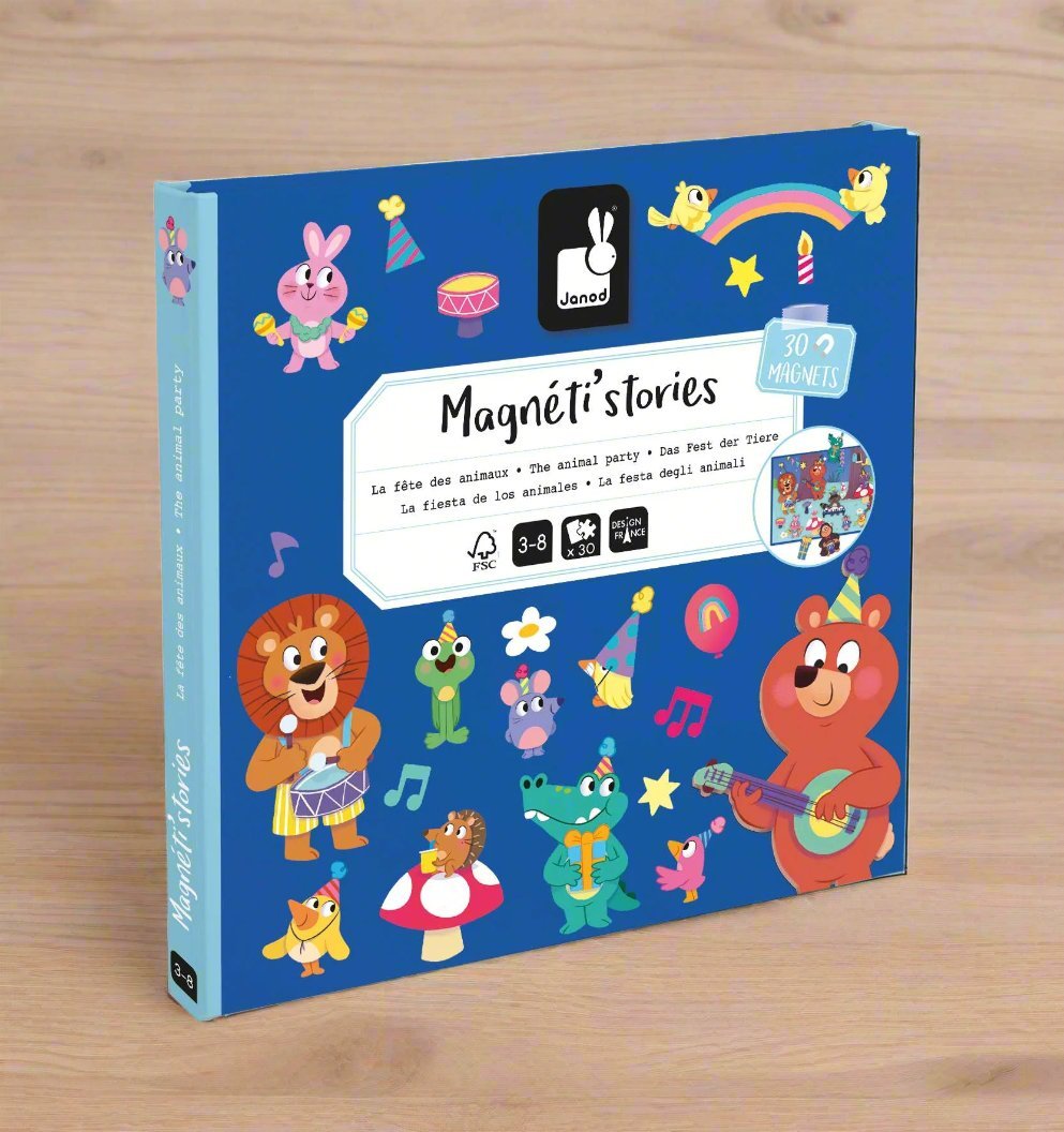 Magnetic Stories - The Animal Party by Janod - Magnetic Animal Story Book