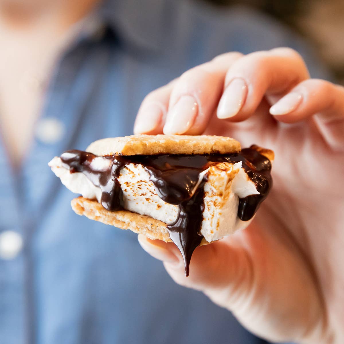 Smores made with Naked Chocolate Mint Spread by Blake Hill Preserves – a vegan chocolate mint spread