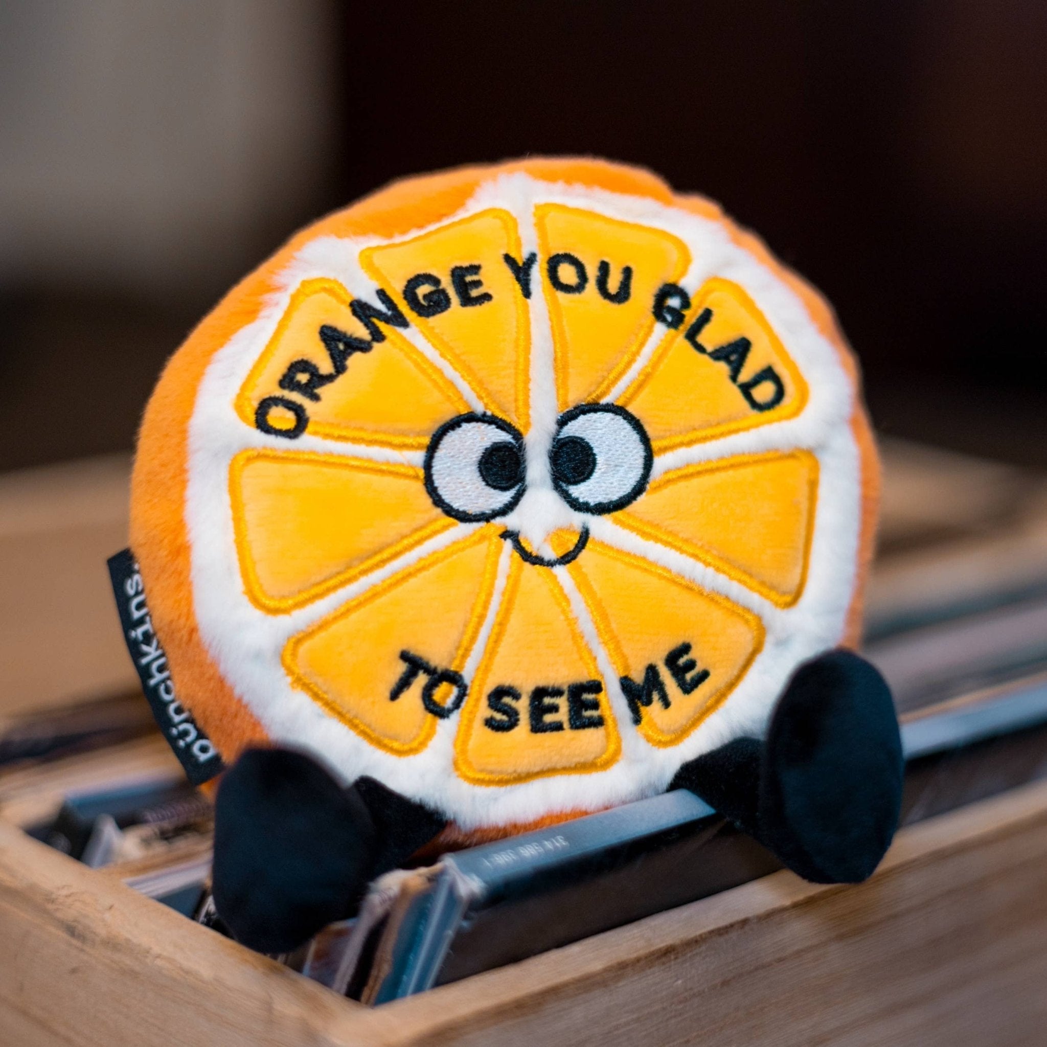 Orange You Glad To See Me Plush by Punchkins - Funny Orange Plush Toy