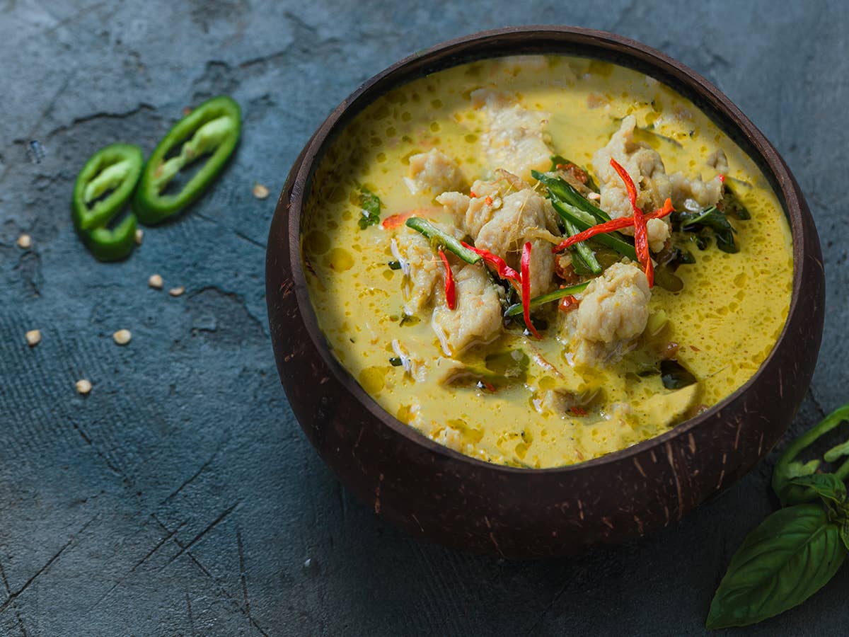 Green curry made from the Organic Green Curry Cooking Kit by Verve Culture – organic, vegan, and gluten-free