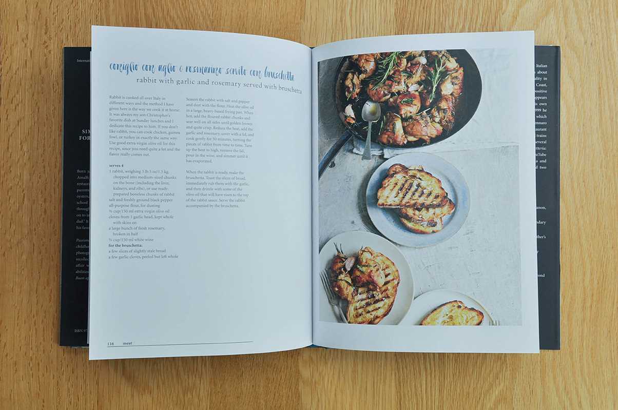 A sample page from inside Passione by Gennaro Contaldo – Italian Coastal Cookbook.