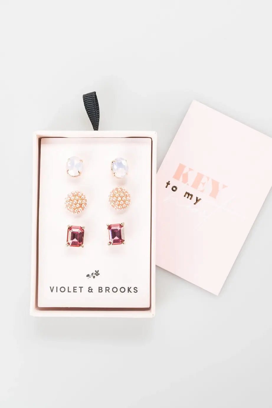 Pink Everlyn + Cady Trio by Violet & Brooks – Earring Gift Set for Her