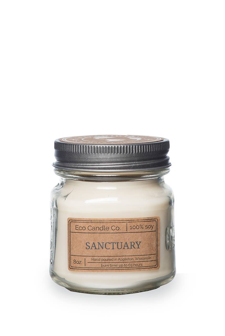 Sanctuary Soy Candle by Eco Candle Co. on a white background