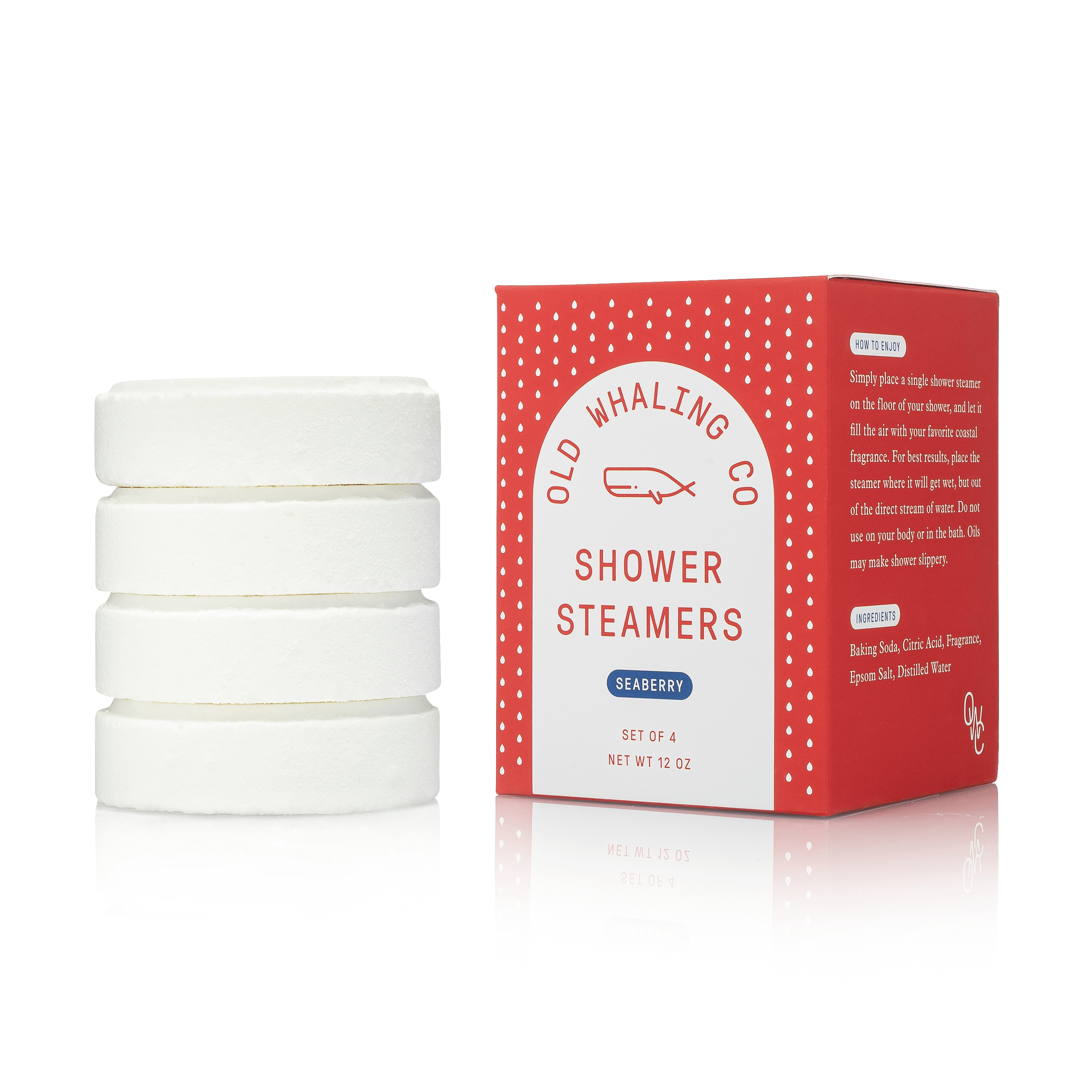 Set of 4 Seaberry shower steamers by Old Whaling Co