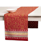 Sofia Fall Table Runner by Maison d’Hermine on a white surface with a bowl.
