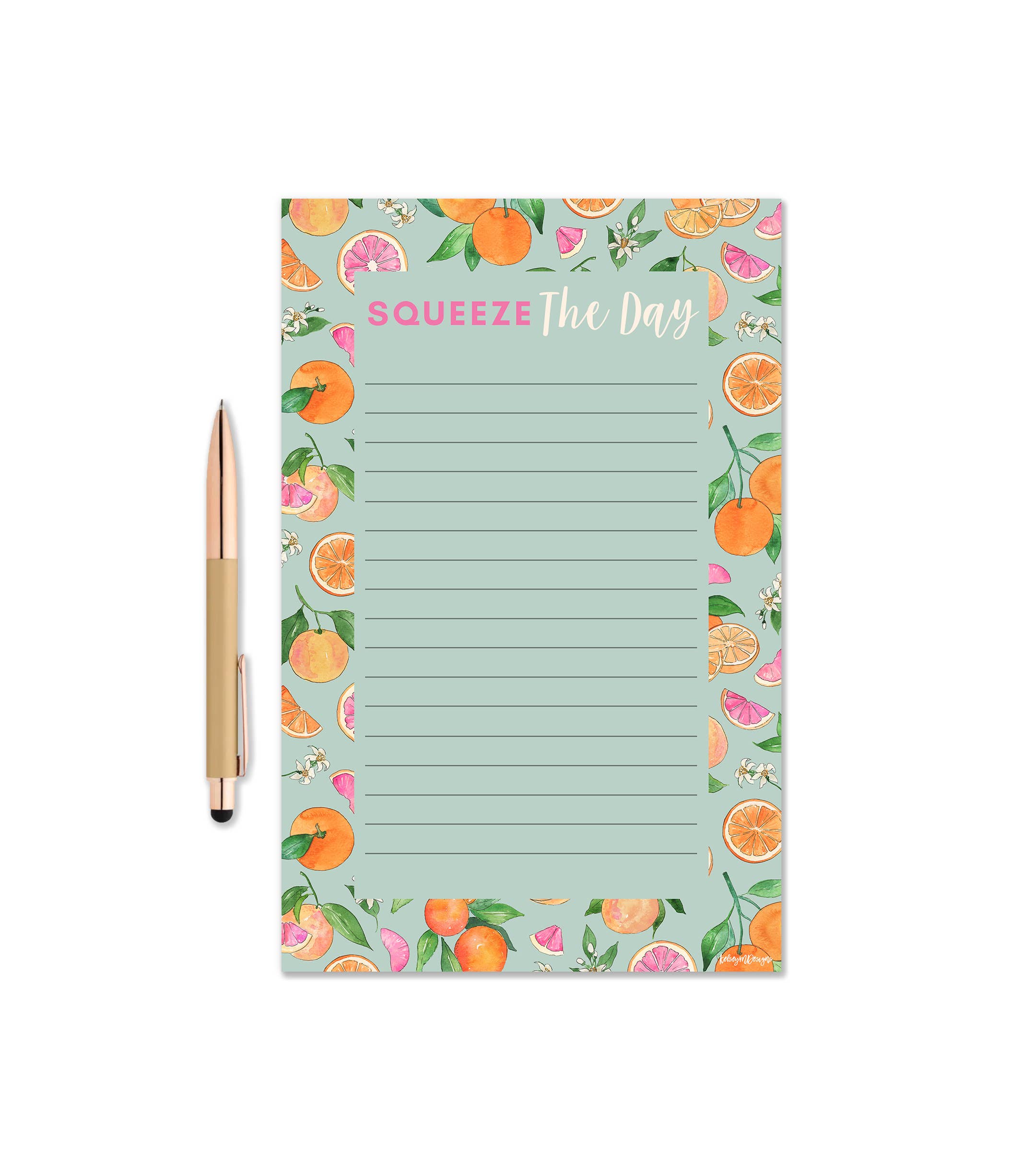 Squeeze The Day To-Do Notepad - Watercolor Citrus To-Do Notepad