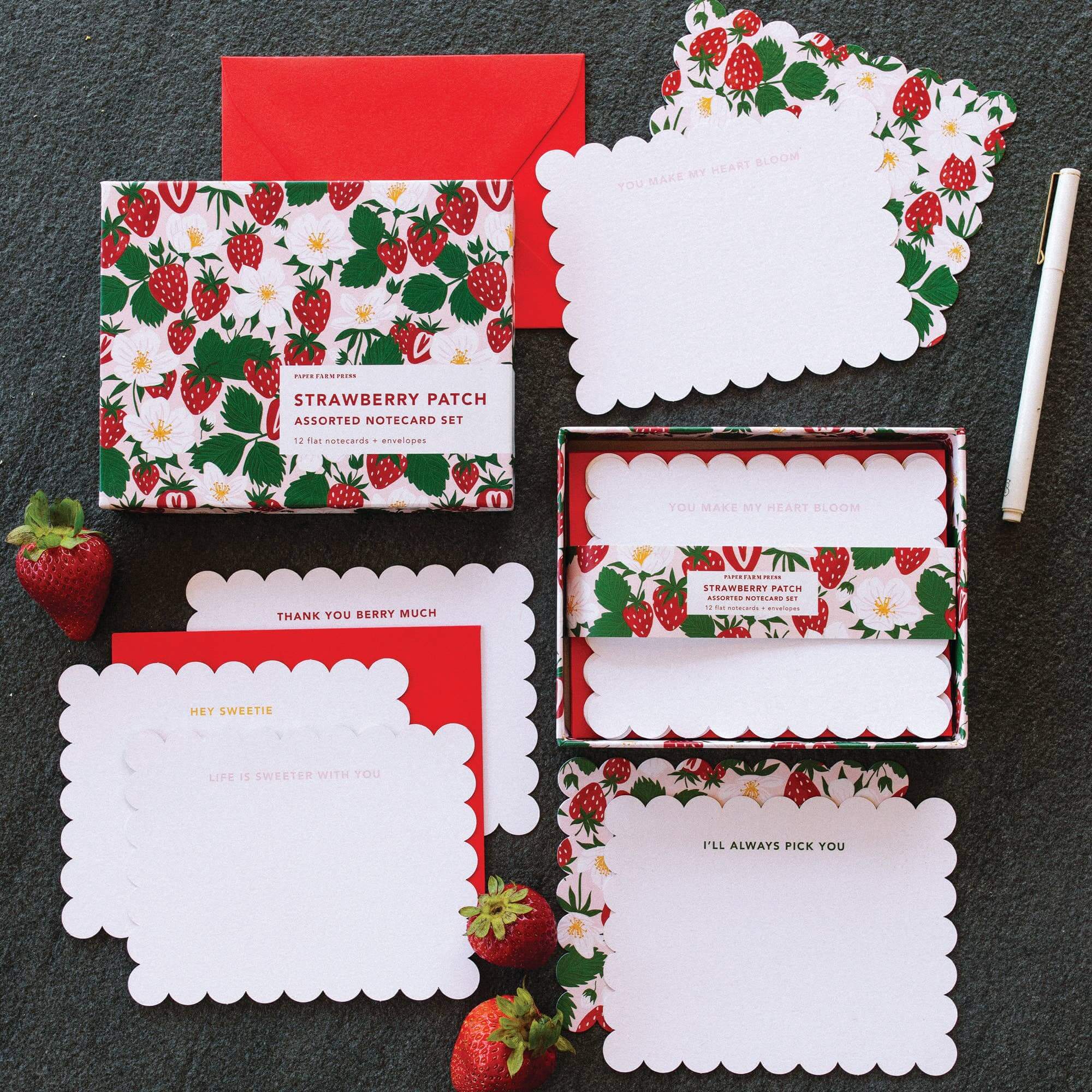 Strawberry Notecard Set by Paper Farm Press