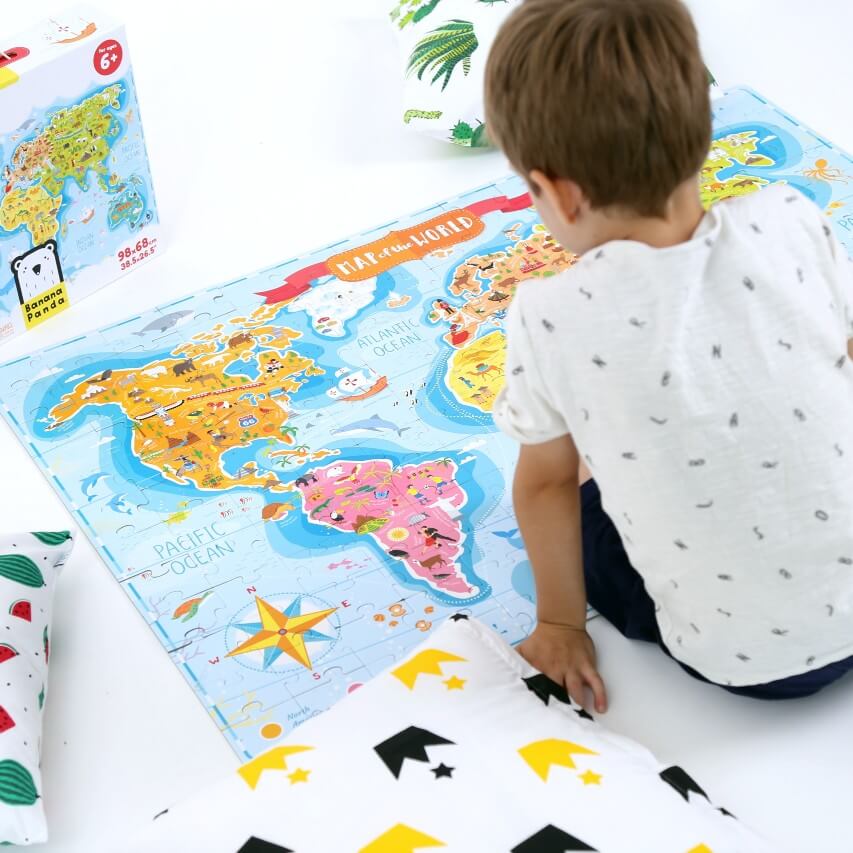 Another view of What in the World: Young Explorers - Educational World Floor Puzzle for Kids