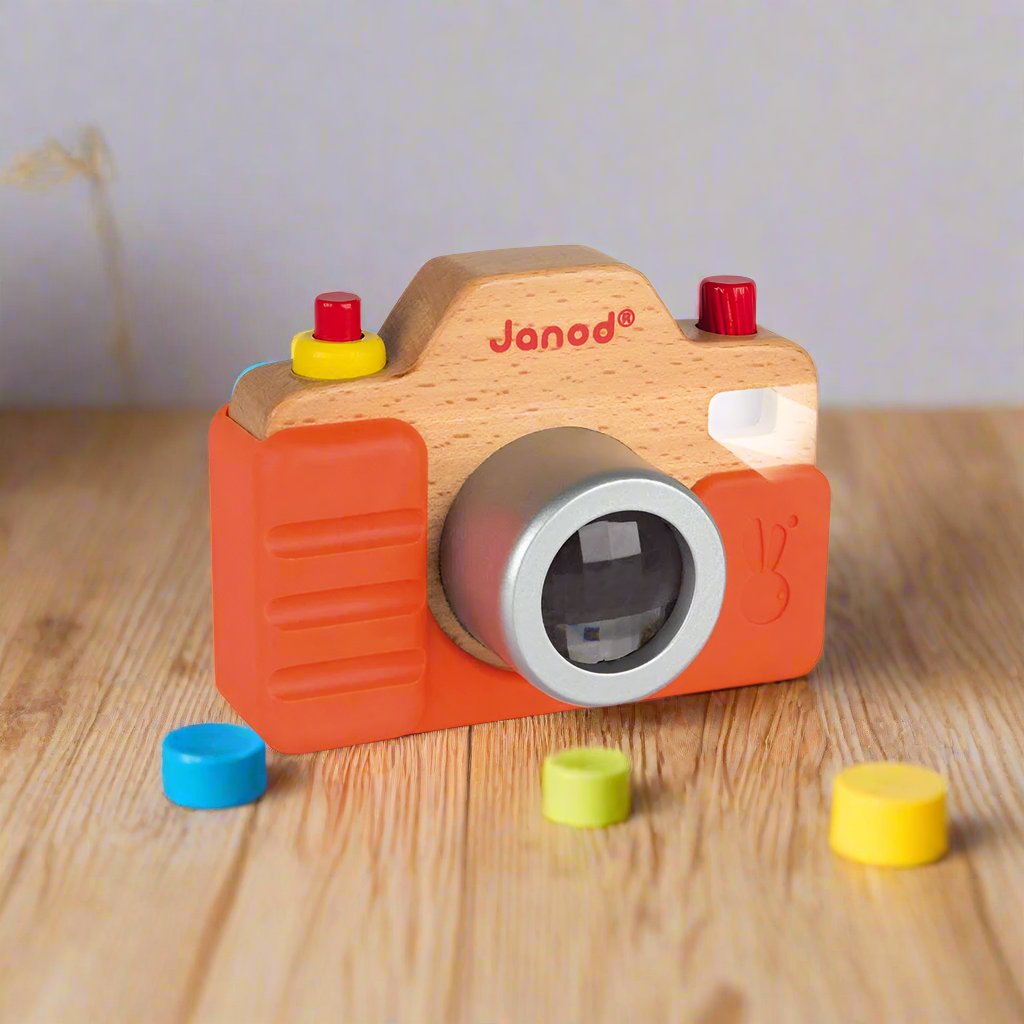 Another view of Wooden Sound Camera by Janod - Toy Camera for Toddlers