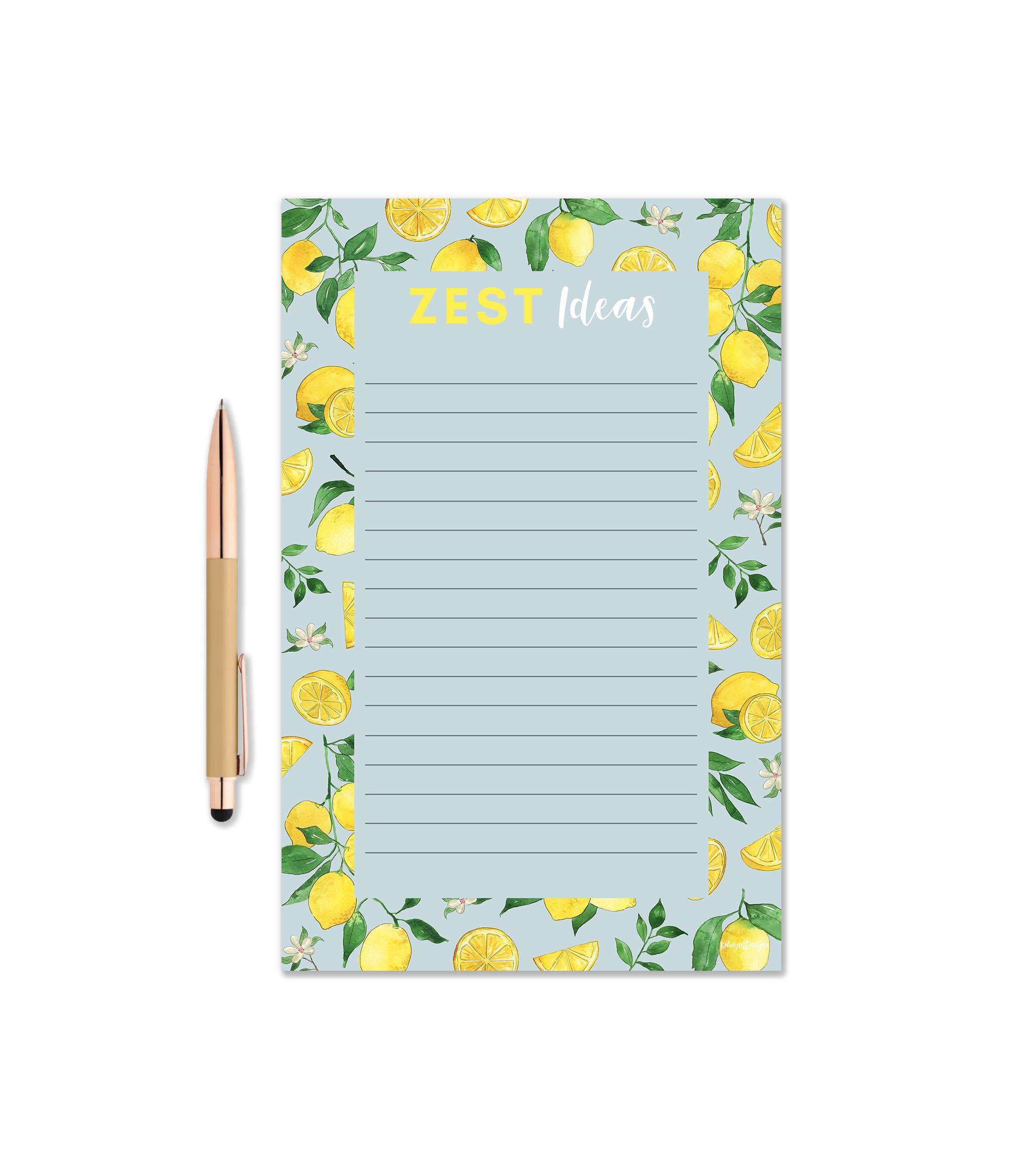 Zest Ideas To-Do Notepad - Watercolor Lemon To-Do Notepad