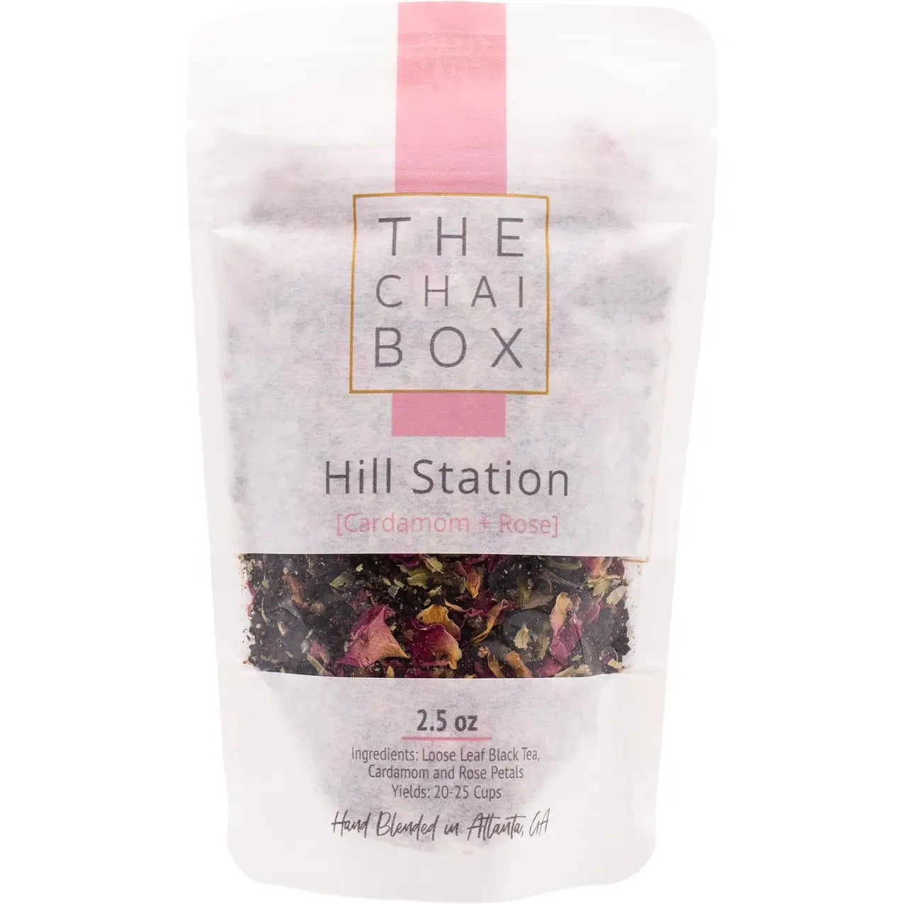The Chai Box Hill Station in a resealable pouch.