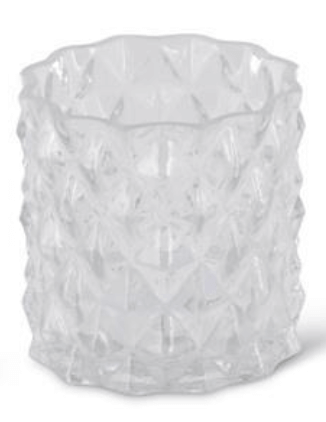 Diamond Cut Clear Glass Vase | Sudha's Emporium