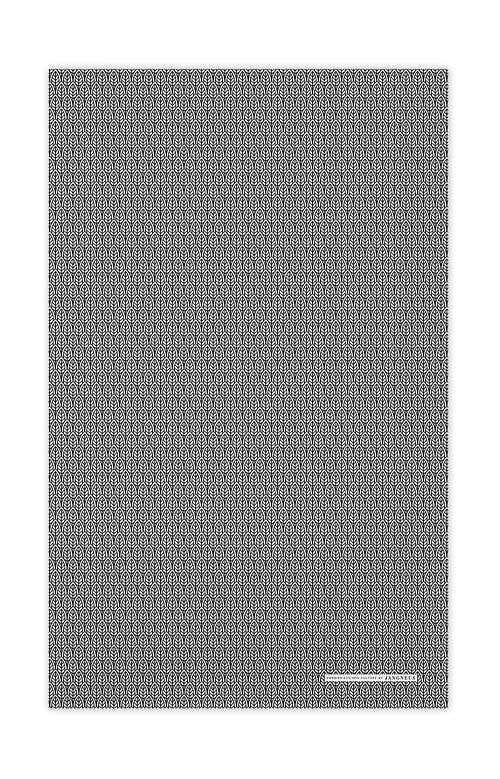 Black Leaves Swedish Kitchen Towel - Scandinavian-Inspired Cotton Style