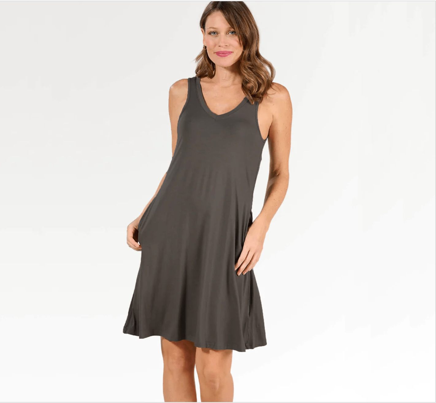 Earl Grey Bamboo V-Neck Nightshirt