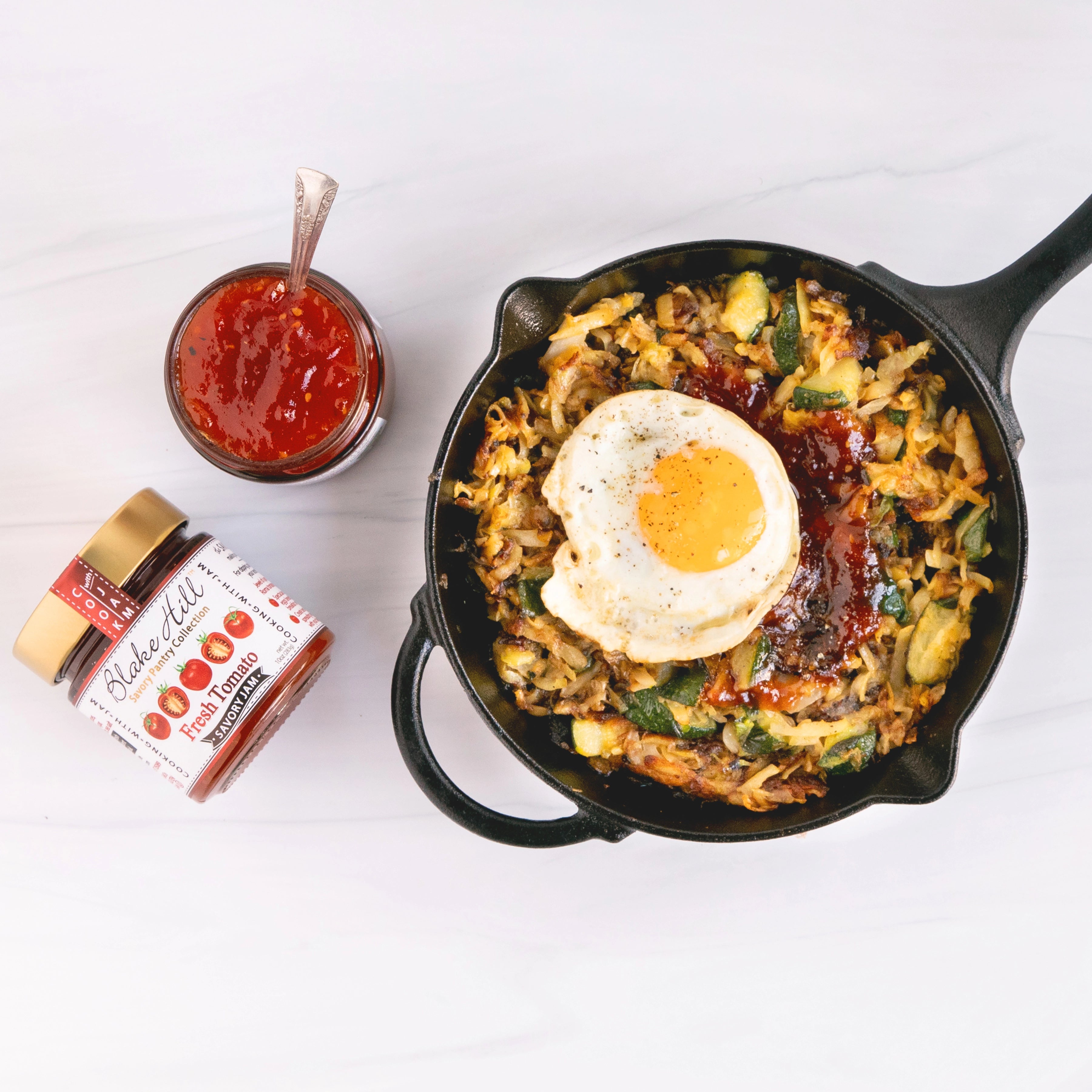 Egg skillet made with Fresno & Thai Spicy Chili Jam by Blake Hill Preserves – Fresno chili jam