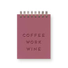 Coffee Work Wine Mini Jotter Notebook | Sudha's Emporium